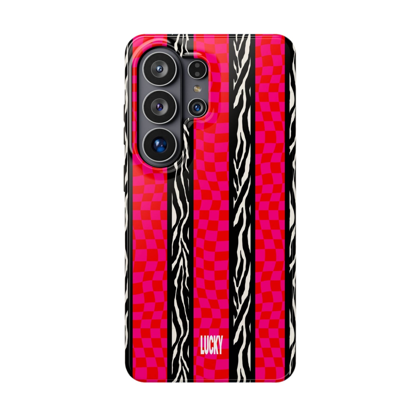 PINK ZEBRA CHECK MAGSAFE CASE