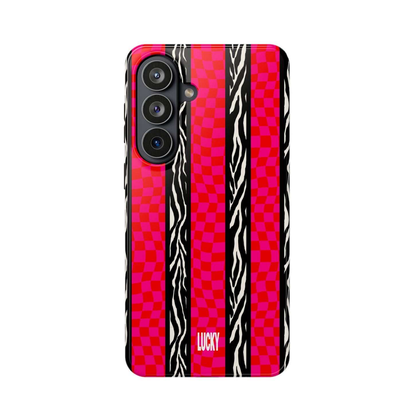 PINK ZEBRA CHECK MAGSAFE CASE