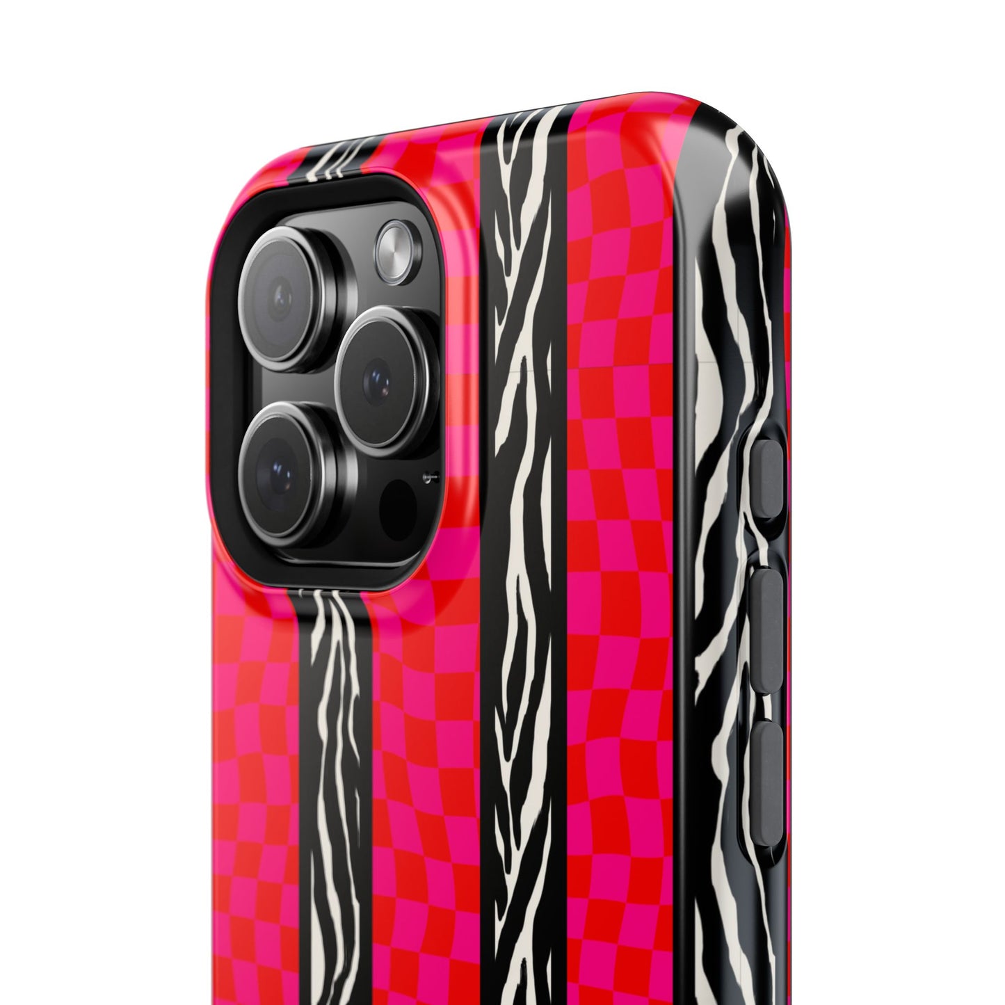 PINK ZEBRA CHECK MAGSAFE CASE
