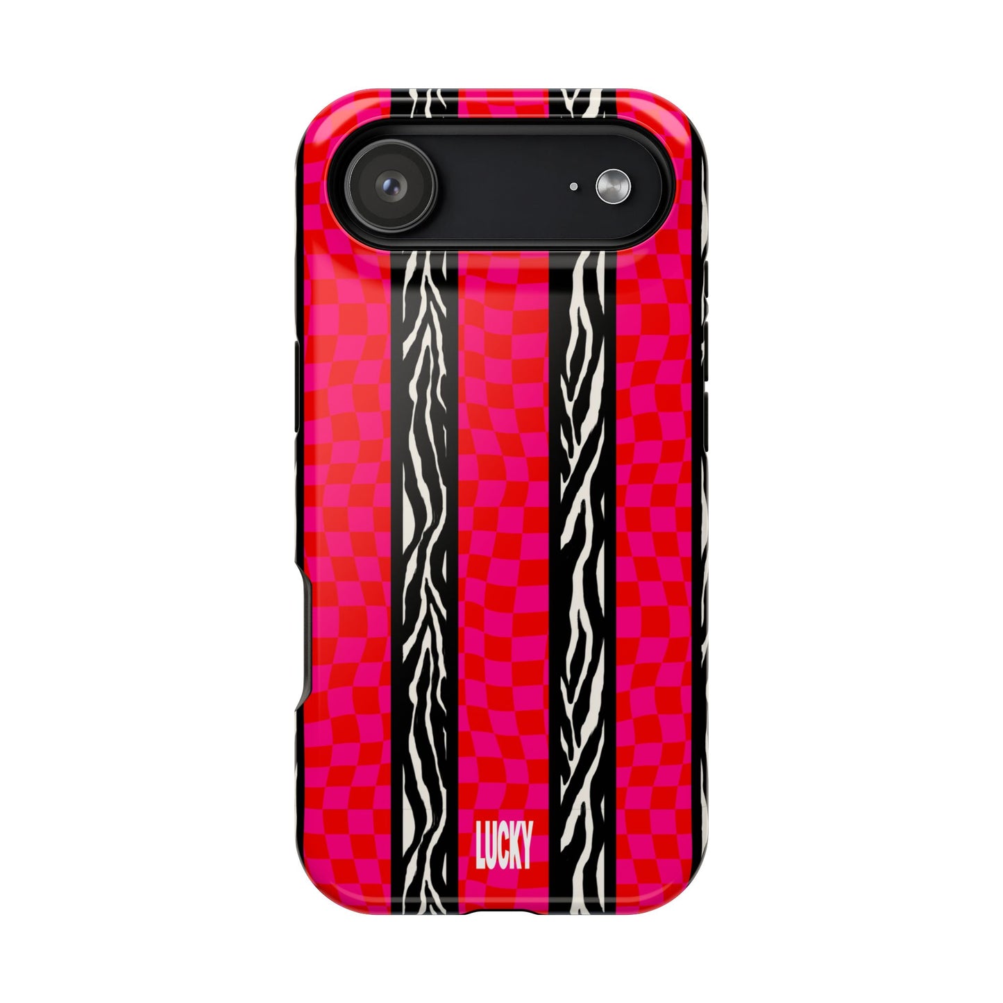 PINK ZEBRA CHECK MAGSAFE CASE