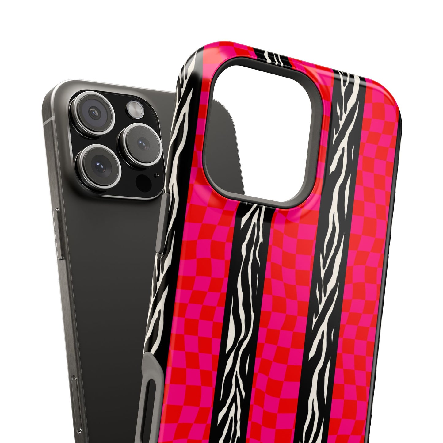 PINK ZEBRA CHECK MAGSAFE CASE