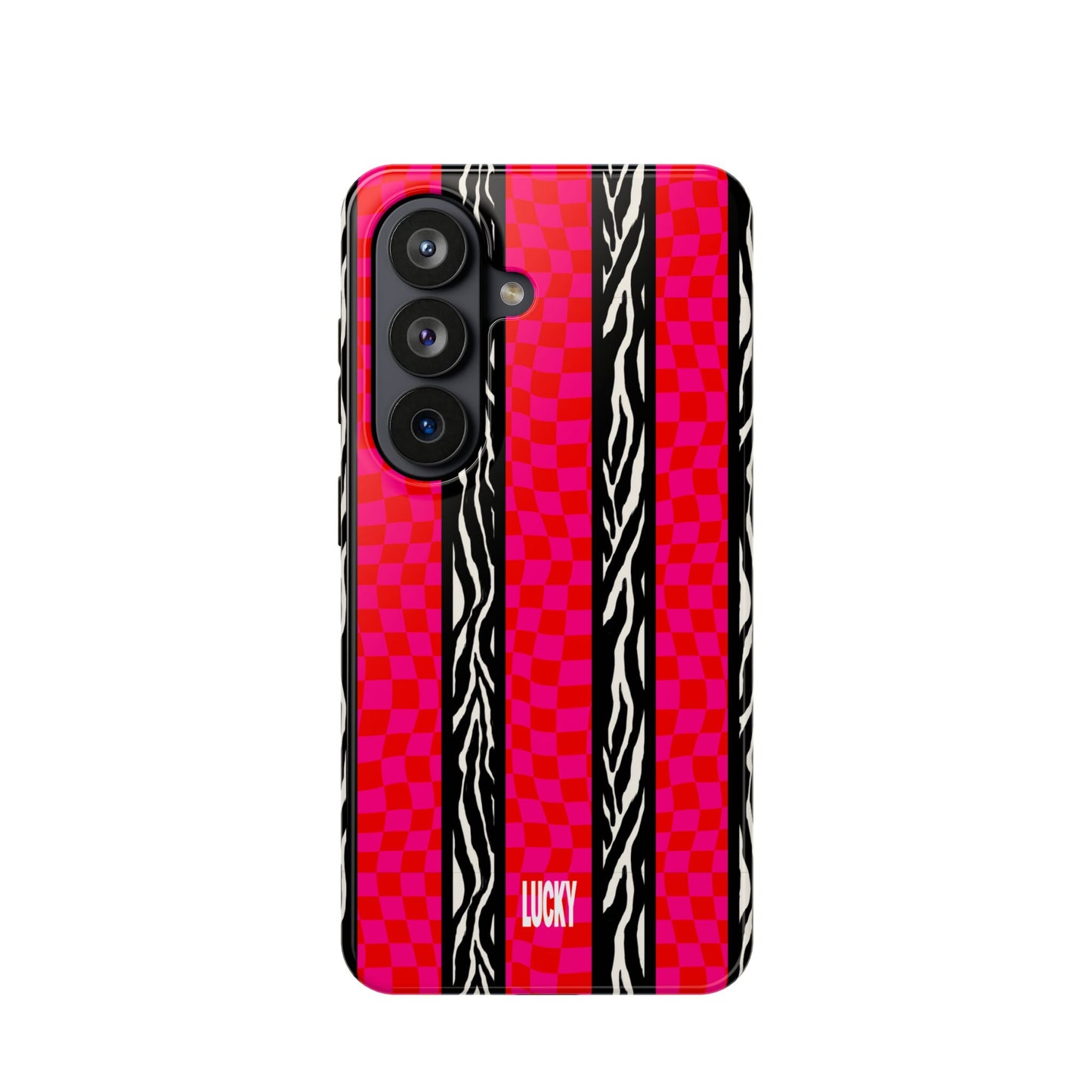 PINK ZEBRA CHECK MAGSAFE CASE