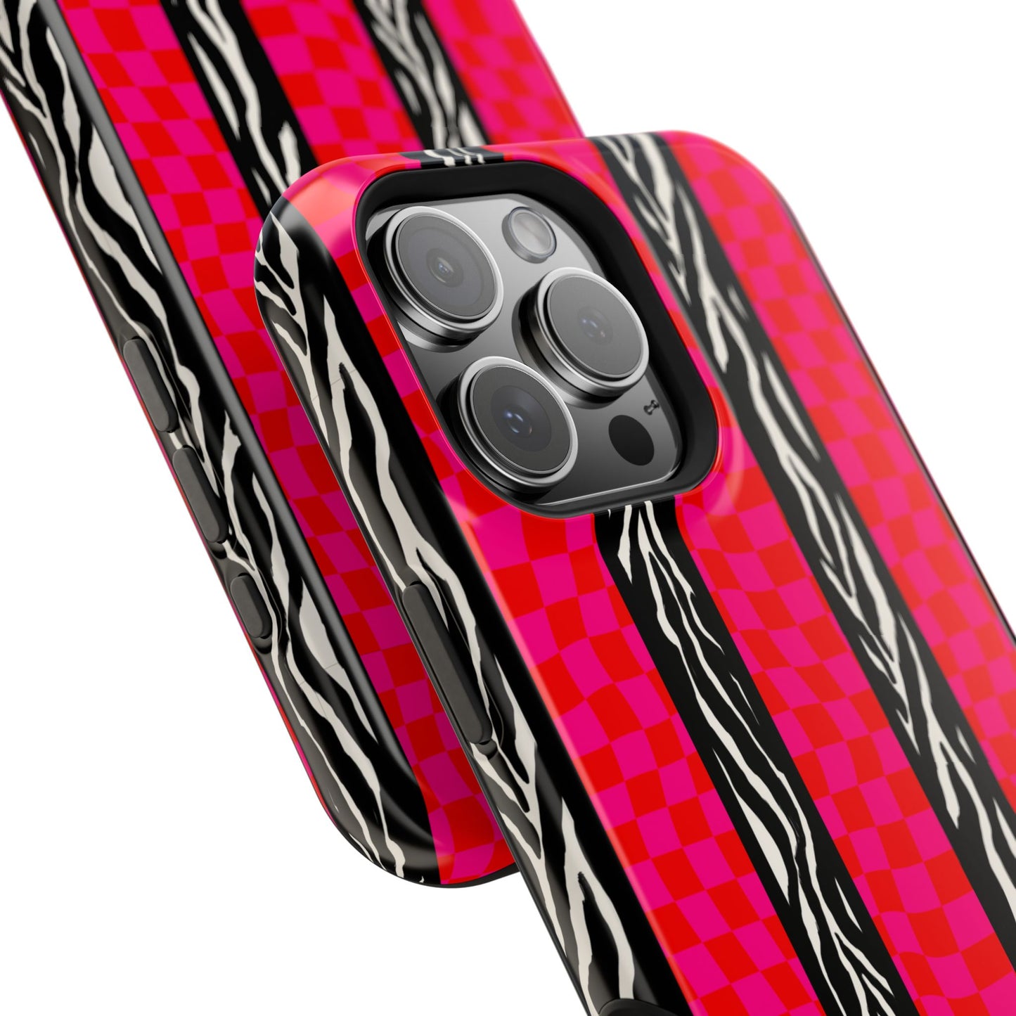 PINK ZEBRA CHECK MAGSAFE CASE