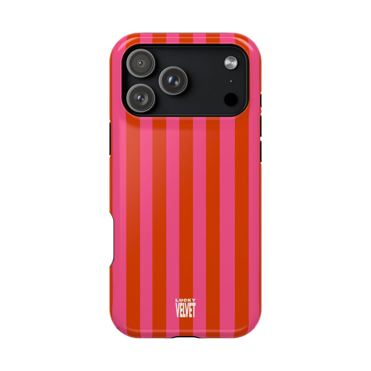 HOT PINK STRIPE MAGSAFE CASE