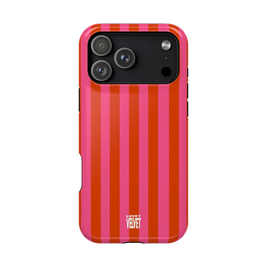HOT PINK STRIPE MAGSAFE CASE